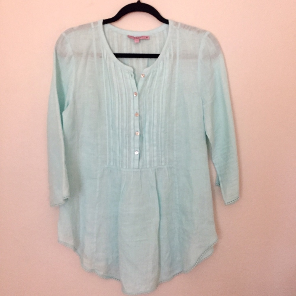 Calypso St Barth linen blouse size medium